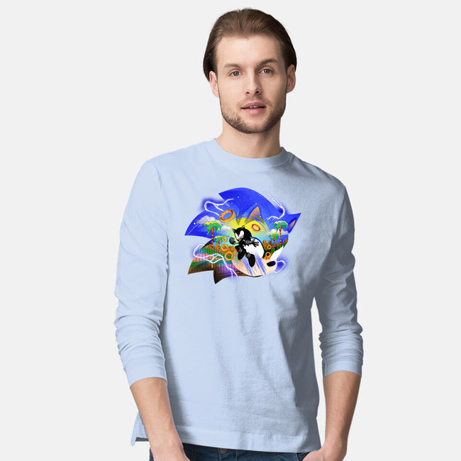 Faster Than Light Sonic-Mens-Long Sleeved-Tee-hypertwenty