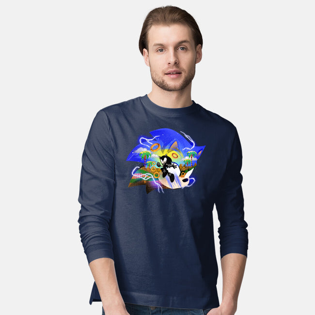 Faster Than Light Sonic-Mens-Long Sleeved-Tee-hypertwenty
