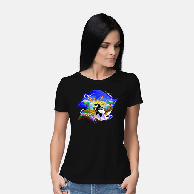 Faster Than Light Sonic-Womens-Basic-Tee-hypertwenty