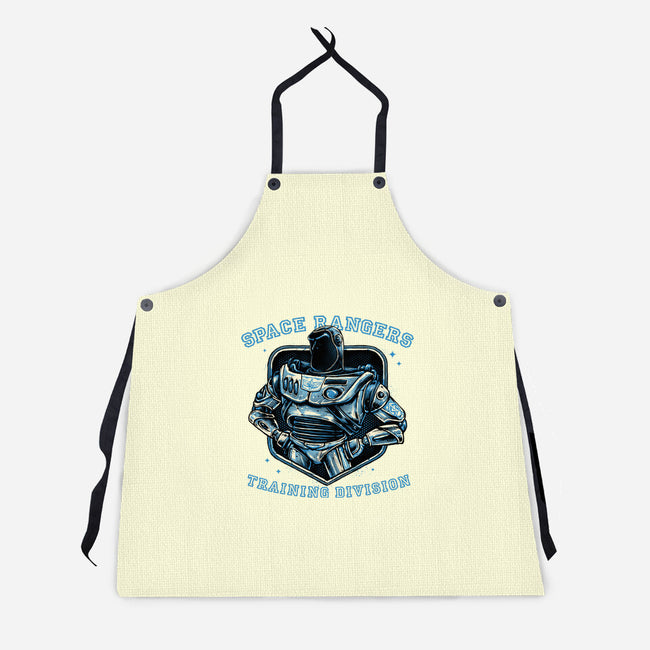 Space Rangers Training Division-Unisex-Kitchen-Apron-glitchygorilla