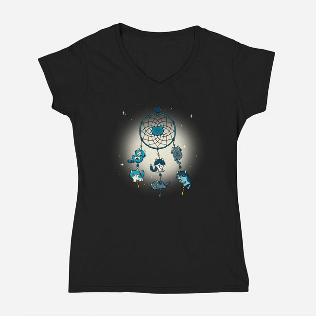 Dreamcatcher-Womens-V-Neck-Tee-Freecheese