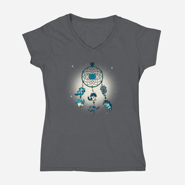 Dreamcatcher-Womens-V-Neck-Tee-Freecheese