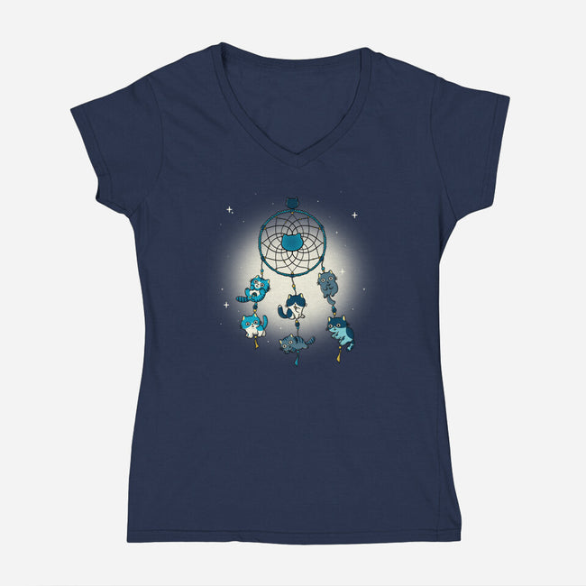 Dreamcatcher-Womens-V-Neck-Tee-Freecheese