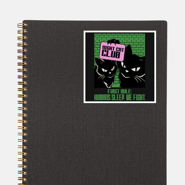 Night Cat Club-None-Glossy-Sticker-fanfabio