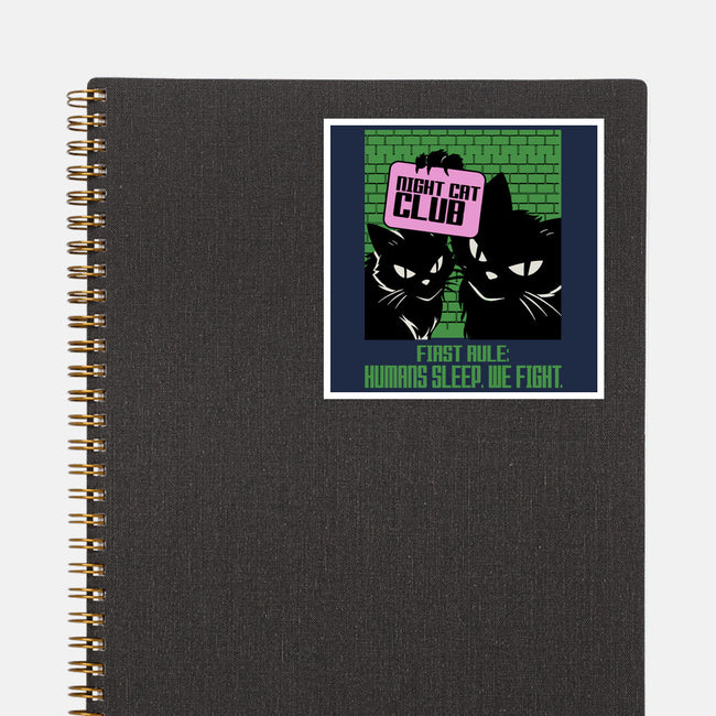 Night Cat Club-None-Glossy-Sticker-fanfabio
