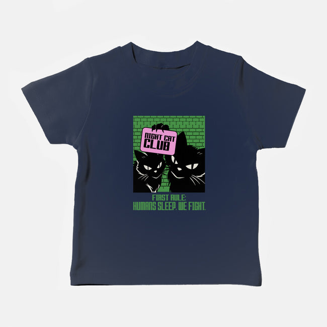 Night Cat Club-Baby-Basic-Tee-fanfabio