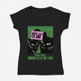 Night Cat Club-Womens-V-Neck-Tee-fanfabio