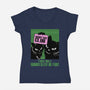 Night Cat Club-Womens-V-Neck-Tee-fanfabio