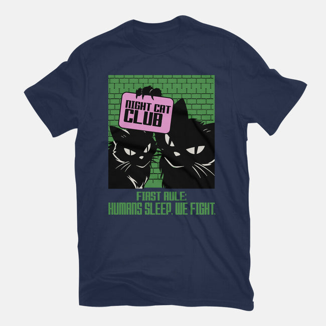 Night Cat Club-Unisex-Basic-Tee-fanfabio
