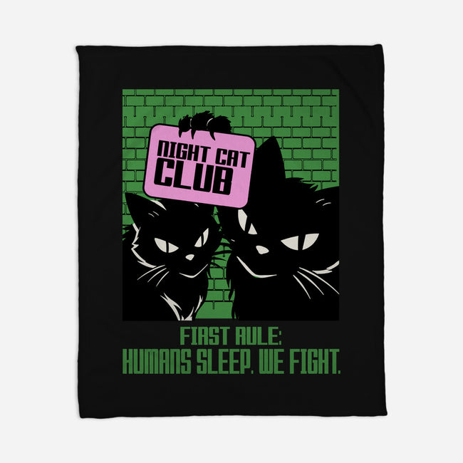 Night Cat Club-None-Fleece-Blanket-fanfabio