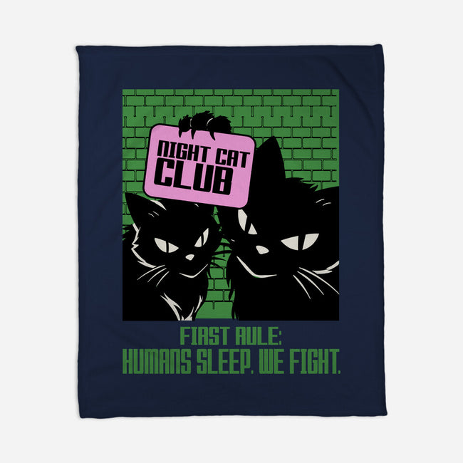 Night Cat Club-None-Fleece-Blanket-fanfabio