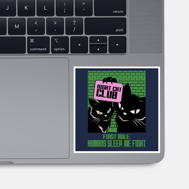 Night Cat Club-None-Glossy-Sticker-fanfabio