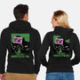 Night Cat Club-Unisex-Zip-Up-Sweatshirt-fanfabio