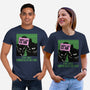 Night Cat Club-Unisex-Basic-Tee-fanfabio