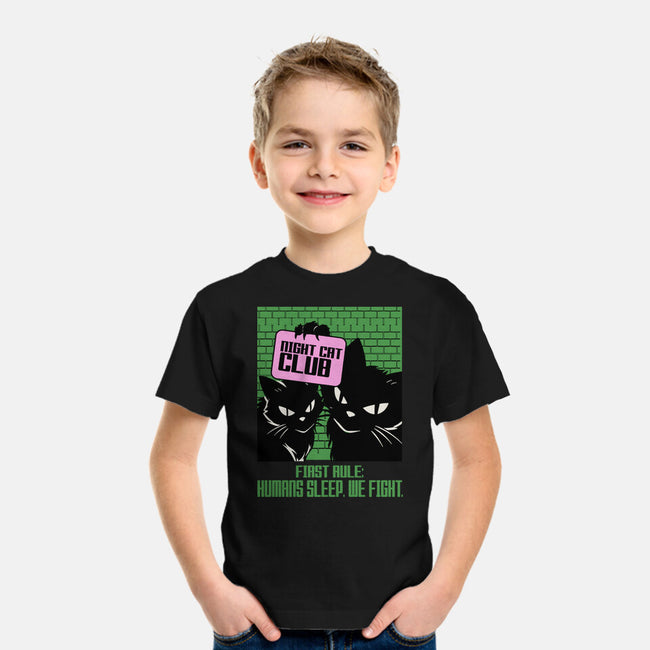 Night Cat Club-Youth-Basic-Tee-fanfabio