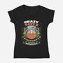 Crazy Dave Fertilizer Vintage-Womens-V-Neck-Tee-LAGELANTEE