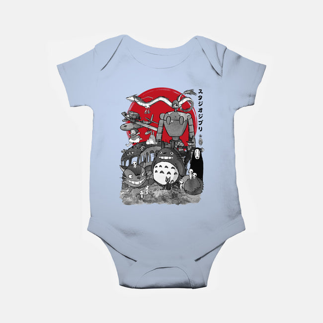 The Fantastic World Of Hayao-Baby-Basic-Onesie-DrMonekers