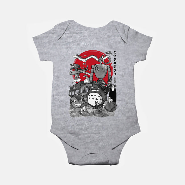The Fantastic World Of Hayao-Baby-Basic-Onesie-DrMonekers