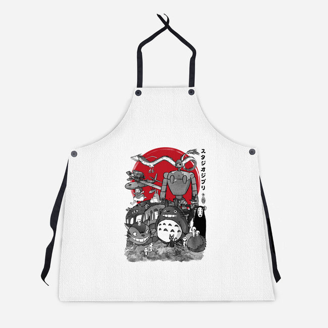 The Fantastic World Of Hayao-Unisex-Kitchen-Apron-DrMonekers