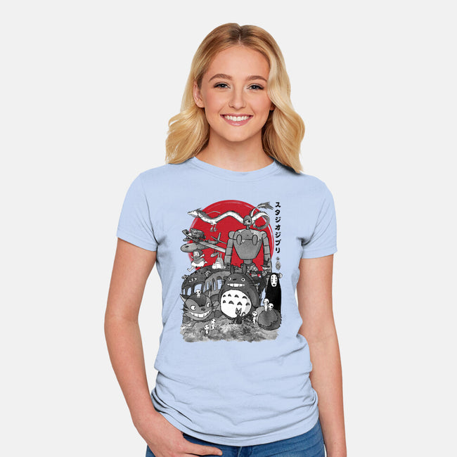 The Fantastic World Of Hayao-Womens-Fitted-Tee-DrMonekers