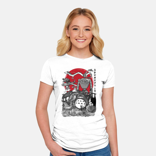 The Fantastic World Of Hayao-Womens-Fitted-Tee-DrMonekers