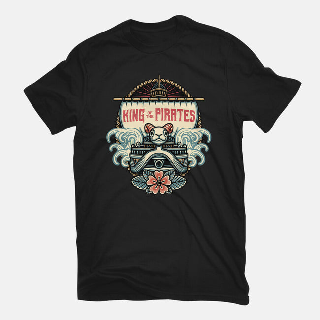 King Of The Pirates Insignia-Womens-Fitted-Tee-glitchygorilla