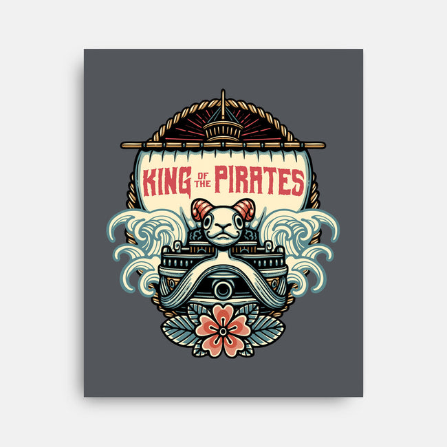 King Of The Pirates Insignia-None-Stretched-Canvas-glitchygorilla