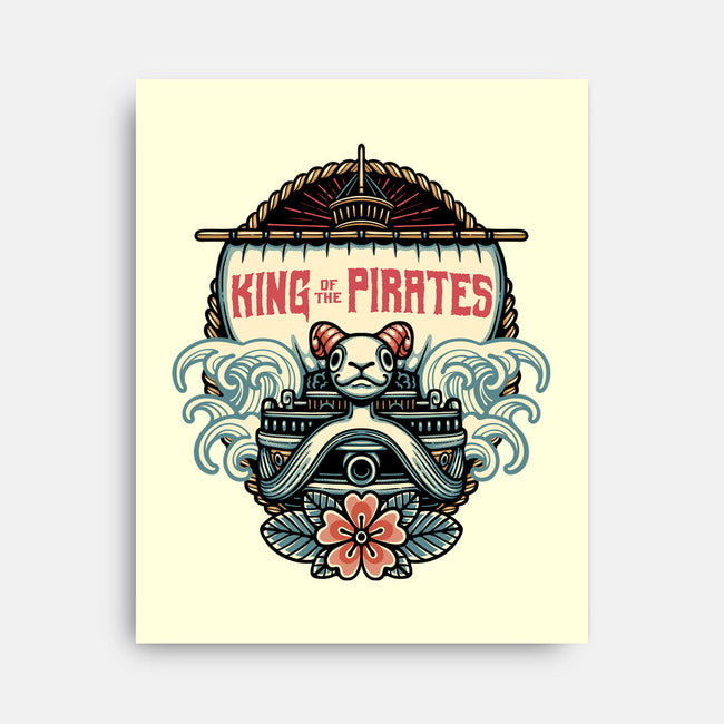 King Of The Pirates Insignia-None-Stretched-Canvas-glitchygorilla