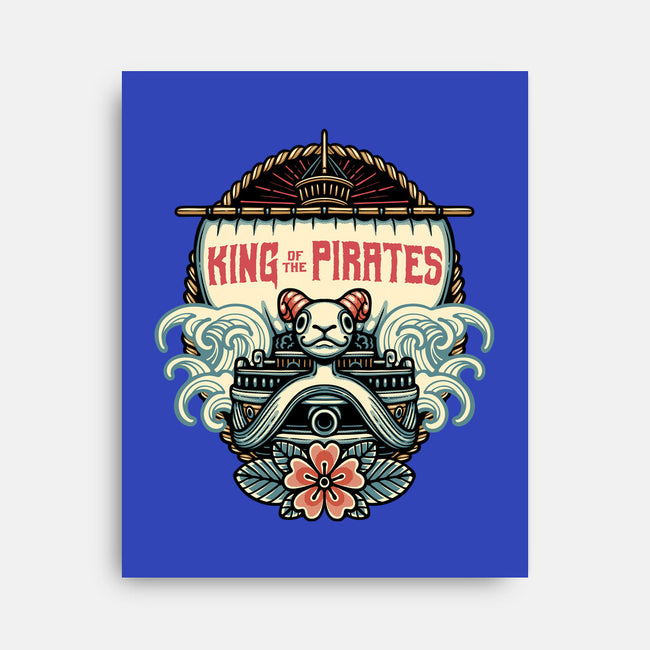 King Of The Pirates Insignia-None-Stretched-Canvas-glitchygorilla