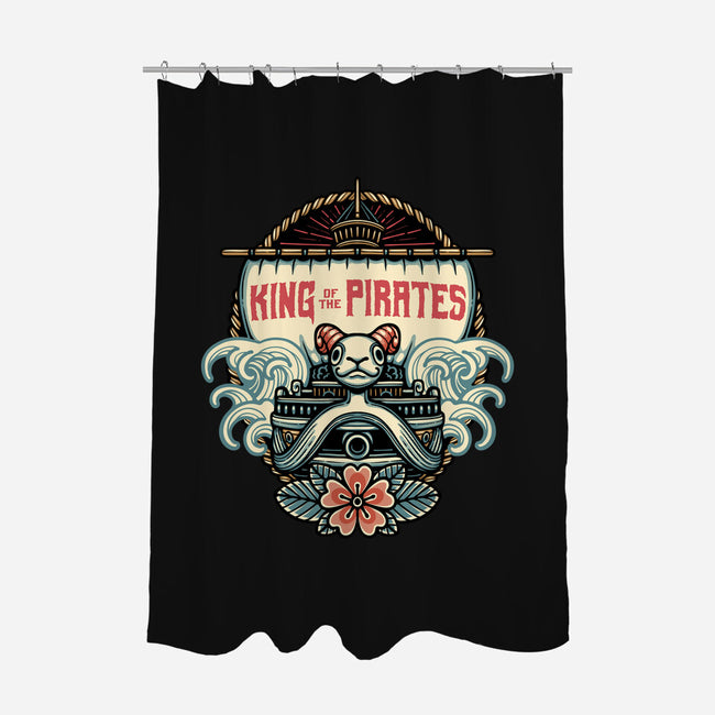 King Of The Pirates Insignia-None-Polyester-Shower Curtain-glitchygorilla
