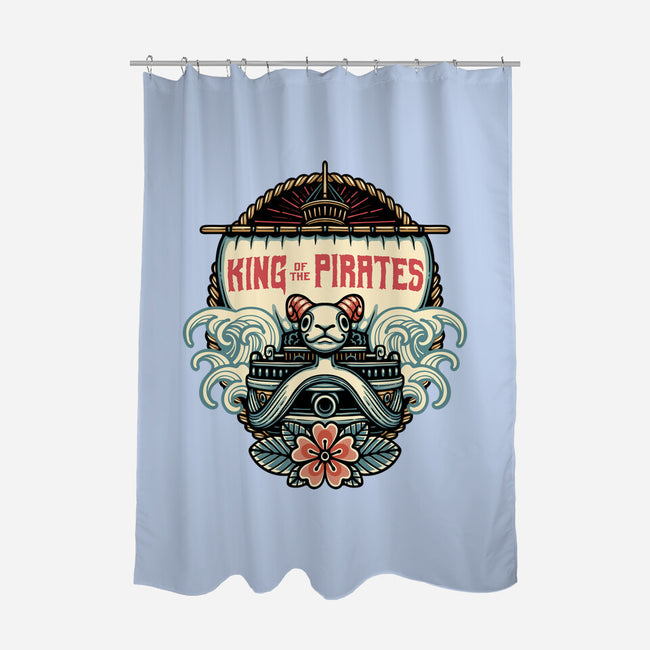 King Of The Pirates Insignia-None-Polyester-Shower Curtain-glitchygorilla