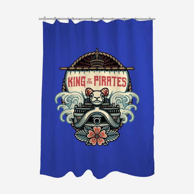 King Of The Pirates Insignia-None-Polyester-Shower Curtain-glitchygorilla