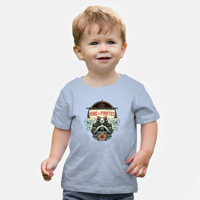 King Of The Pirates Insignia-Baby-Basic-Tee-glitchygorilla