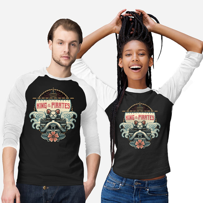 King Of The Pirates Insignia-Unisex-Baseball-Tee-glitchygorilla