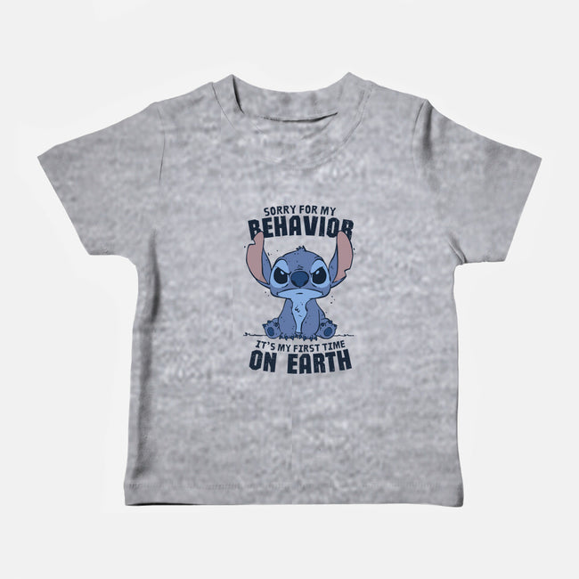 Sorry For My Behavior-Baby-Basic-Tee-GODZILLARGE