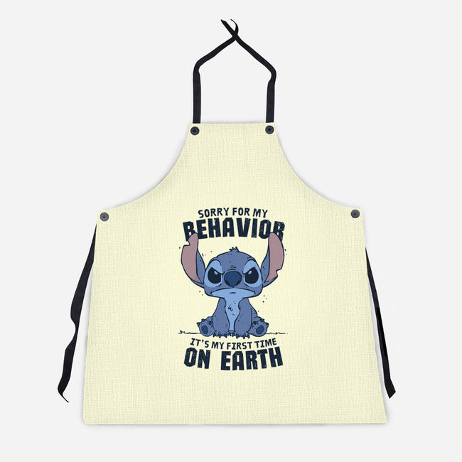Sorry For My Behavior-Unisex-Kitchen-Apron-GODZILLARGE