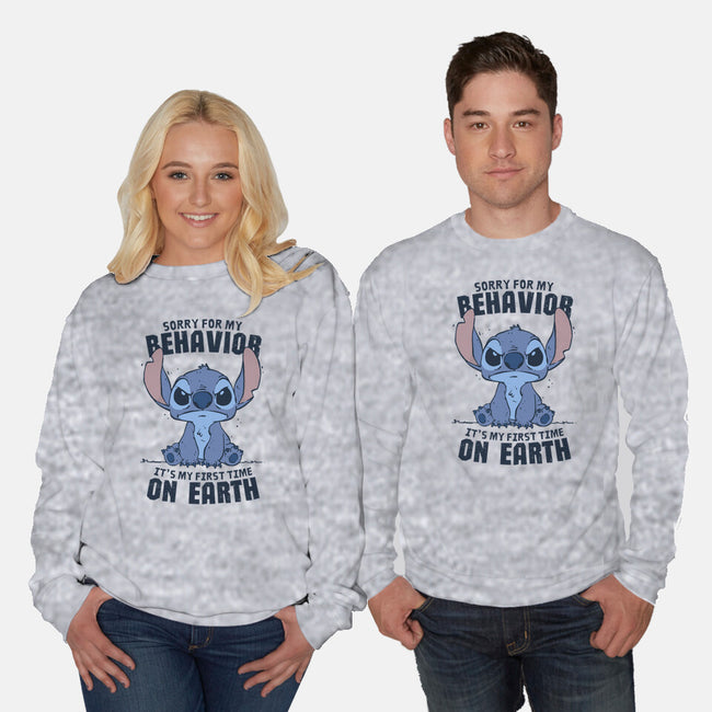 Sorry For My Behavior-Unisex-Crew Neck-Sweatshirt-GODZILLARGE