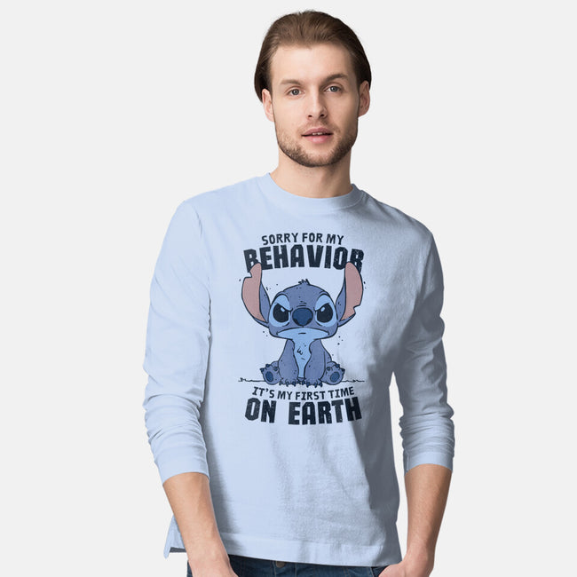 Sorry For My Behavior-Mens-Long Sleeved-Tee-GODZILLARGE