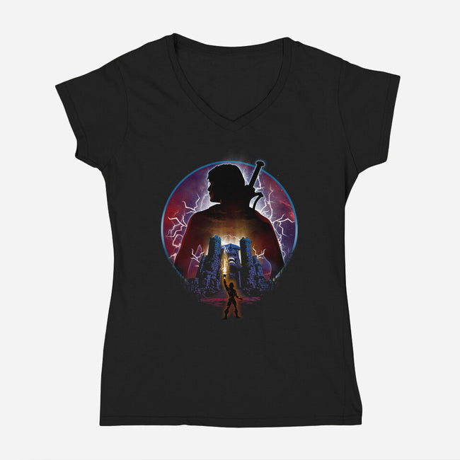 I Have The Power-Womens-V-Neck-Tee-dandingeroz