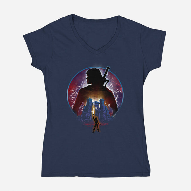 I Have The Power-Womens-V-Neck-Tee-dandingeroz