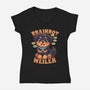 Brain Rottweiler-Womens-V-Neck-Tee-Boggs Nicolas