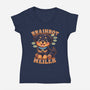 Brain Rottweiler-Womens-V-Neck-Tee-Boggs Nicolas