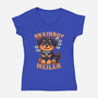 Brain Rottweiler-Womens-V-Neck-Tee-Boggs Nicolas
