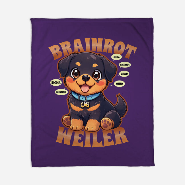Brain Rottweiler-None-Fleece-Blanket-Boggs Nicolas