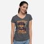 Brain Rottweiler-Womens-V-Neck-Tee-Boggs Nicolas