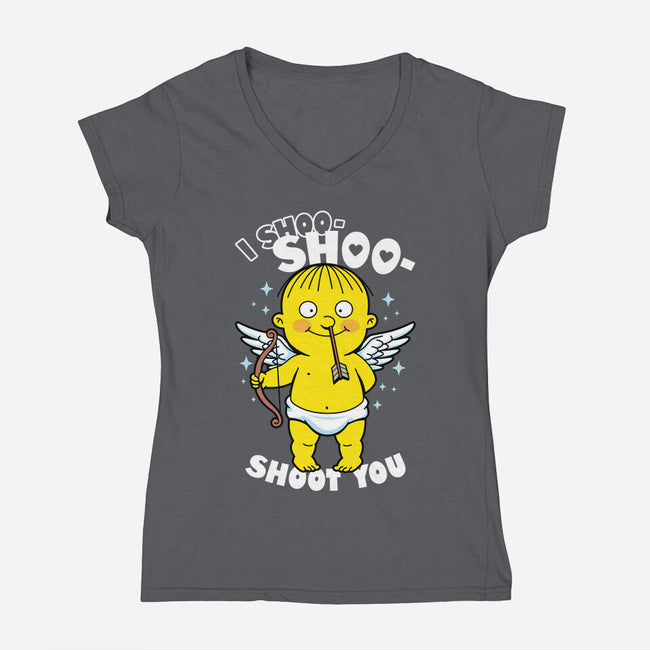I Shoo Shoo Shoot You-Womens-V-Neck-Tee-Boggs Nicolas