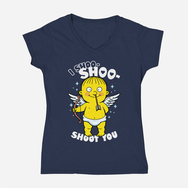 I Shoo Shoo Shoot You-Womens-V-Neck-Tee-Boggs Nicolas