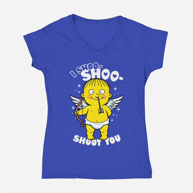 I Shoo Shoo Shoot You-Womens-V-Neck-Tee-Boggs Nicolas