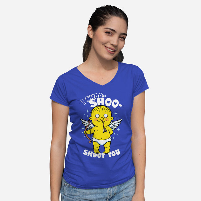 I Shoo Shoo Shoot You-Womens-V-Neck-Tee-Boggs Nicolas