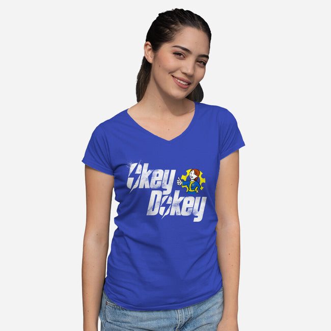 OkeyDokey-Womens-V-Neck-Tee-kharmazero